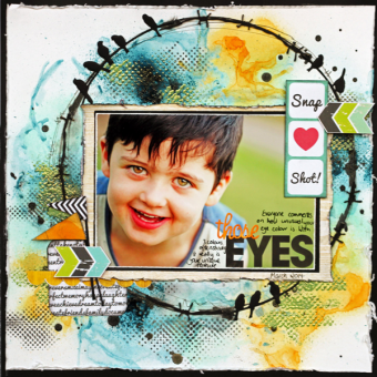 Those Eyes layout by Beck Beattie